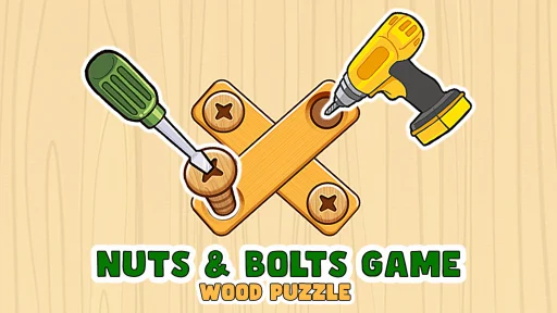 Nuts Bolts Wood Puzzle