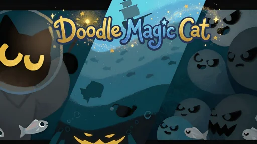Doodle Halloween Momo Cat : Sea Magic