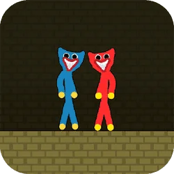 Red and Blue Stickman Huggy